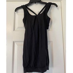 Lulu Lemon Black Tank with Built-In Bra